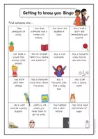 Vorschau - Arbeitsblätter - Getting to know you bingo - Eisbrecher für den Englischunterricht - Seite 1