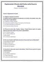 anteprima - Esercizi - Esplorando il ruolo dell´Italia nelle guerre mondiali - Scheda di lavoro - Pagina 1