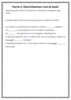 anteprima - Materiale interattivo - Identificare contesto e destinatario per scegliere il registro appropriato - Pagina 1