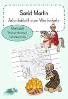 Vorschau - Arbeitsblätter - Sankt Martin - Arbeitsblatt zum Wortschatz - Deckblatt