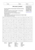 Vorschau - Arbeitsblätter - Suchsel/word search: furniture - Seite 1