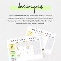 Vista previa - Decoración del aula - CALENDARI MENSUAL CURS 2025 - 2026 - página 1