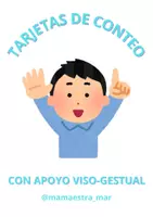 Vista previa - Tarjetas / Manipulativos - TARJETAS DE CONTEO CON APOYO VISO-GESTUAL @mamarstra_mar - Portada