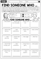 Vorschau - Arbeitsblätter - FOOD - Find someone who (Bingo) - Seite 2