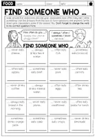 Vorschau - Arbeitsblätter - FOOD - Find someone who (Bingo) - Seite 3