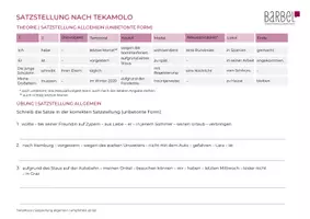 Vorschau - Arbeitsblätter - Satzstellung TeKaMoLo | Grammatik | B2 - Seite 3