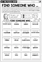 Vorschau - Arbeitsblätter - PIZZA - Find someone who (Bingo) - Seite 2