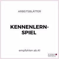 Vorschau - Spiele - Kennenlernspiel | Sprechen | A1 - Deckblatt