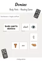 Vorschau - Spiele - Body Parts - Domino Legespiel (Einzahl & Mehrzahl) - Deckblatt
