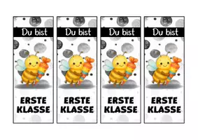 Vorschau - Mal- und Bastelvorlagen - Bienenklasse Lesezeichen als Geschenk zur Einschulung - Seite 2
