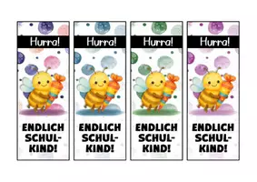 Vorschau - Mal- und Bastelvorlagen - Bienenklasse Lesezeichen als Geschenk zur Einschulung - Seite 3