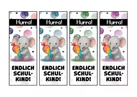 Vorschau - Mal- und Bastelvorlagen - Elefantenklasse Lesezeichen als Geschenk zur Einschulung - Seite 3