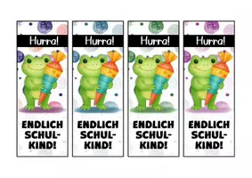Vorschau - Mal- und Bastelvorlagen - Froschklasse Lesezeichen als Geschenk zur Einschulung - Seite 3