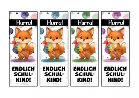 Vorschau - Mal- und Bastelvorlagen - Fuchsklasse Lesezeichen als Geschenk zur Einschulung - Seite 3