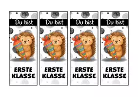 Vorschau - Mal- und Bastelvorlagen - Igelklasse Lesezeichen als Geschenk zur Einschulung - Seite 2