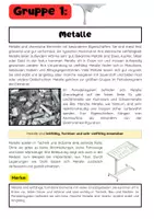 Vorschau - Arbeitsblätter - Chemische Elemente Gruppenarbeit: Metalle, Nichtmetalle, Edelgase - Seite 1