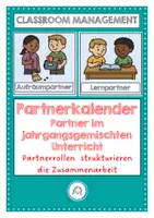 Vorschau - Arbeitsblätter - Partnerkalender Partner im jahrgangsgemischten Unterricht - Deckblatt