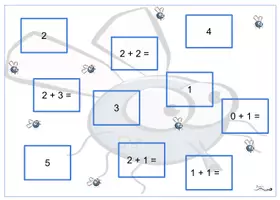 Voorbeeld - vliegenmeppen sommen t_m 5 en 10 A3 6 spellen - Pagina 1