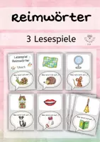 Vorschau - Spiele - Reimwörter - zwei Lesespiele - Deckblatt