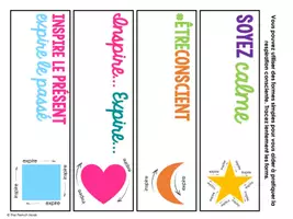Aperçu - Affichage - Marque-pages de respiration consciente | respiration consciente - Page de couverture