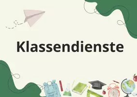 Vorschau - Anderer Materialtyp - Klassendienste - Grüntöne - Deckblatt