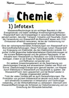 Vorschau - Unterrichtsreihen - Wasserstofftechnologie – Informationen und Aufgaben - Seite 1