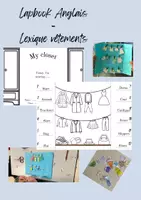 Aperçu - Préparation de séance / Séance complète - Lapbook Clothes - Lexique vêtements Anglais - Page de couverture