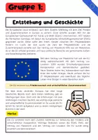 Vorschau - Stationenlernen - Die Europäische Union Gruppenarbeit: Geschichte & Aufbau - Seite 1