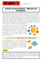 Vorschau - Stationenlernen - Planeten & Monde Gruppenarbeit - Seite 1