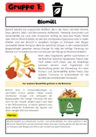 Vorschau - Arbeitsblätter - Mülltrennung Gruppenarbeit: Biomüll, Papier, Plastik & Restmüll - Seite 1
