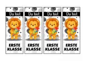 Vorschau - Mal- und Bastelvorlagen - Löwenklasse Lesezeichen als Geschenk zur Einschulung - Seite 2