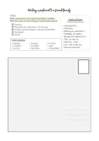 Vorschau - Arbeitsblätter - Writing Exercises (word order, prepositions, sentence starters, post card) - Seite 1