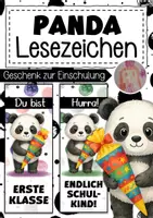 Vorschau - Mal- und Bastelvorlagen - Pandaklasse Lesezeichen als Geschenk zur Einschulung - Deckblatt