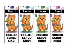 Vorschau - Mal- und Bastelvorlagen - Quokkaklasse Lesezeichen als Geschenk zur Einschulung - Seite 3