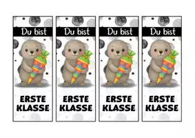 Vorschau - Mal- und Bastelvorlagen - Robbenklasse Lesezeichen als Geschenk zur Einschulung - Seite 2