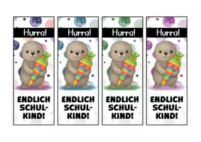 Vorschau - Mal- und Bastelvorlagen - Robbenklasse Lesezeichen als Geschenk zur Einschulung - Seite 3
