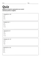 anteprima - Quiz - Applicare le quattro operazioni con numeri razionali positivi e negativi - Pagina 1