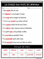 Aperçu - Jeux - La chasse aux mots : les animaux - Page 2