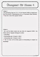 Vorschau - Arbeitsblätter - Komplexe Sachaufgaben, Probevorbereitung - Klasse 4 - Seite 1