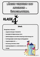 Vorschau - Stationenlernen - Längen verstehen und anwenden – Übungsmaterial für Klasse 4 - Deckblatt