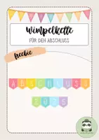 Vorschau - Poster - Wimpelkette zum Abschied/Abschluss - Deckblatt