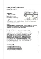 Vorschau - Arbeitsblätter - Intelligentes Schreib- und Lesetraining 1/2 - Seite 1