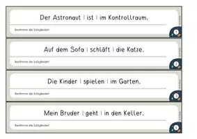 Vorschau - Aufgabenkarten - Satzglieder Legeübung - Seite 3