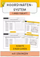 Vorschau - Arbeitsblätter - Koordinatensystem - Punkte einzeichnen (Gitternetz) - Deckblatt
