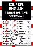 Vorschau - Poster - ENGLISH TELLING THE TIME WORD WALL MINI-BUNDLE - Seite 1