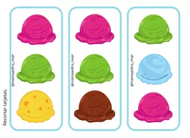 Vista previa - Tarjetas / Manipulativos - FLAHSCARDS SECUENCIAS HELADOS @mamaestra_mar - página 1