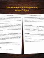 Vorschau - Arbeitsblätter - Das Attentat von Sarajevo und seine Folgen - Deckblatt