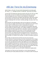 Vorschau - Arbeitsblätter - ABC der Tiere - Gedicht - Deckblatt