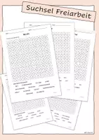 Vorschau - Arbeitsblätter - Suchsel Freiarbeit - Deckblatt