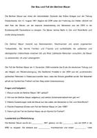 Vorschau - Arbeitsblätter - Der Bau und Fall der Berliner Mauer - Seite 1